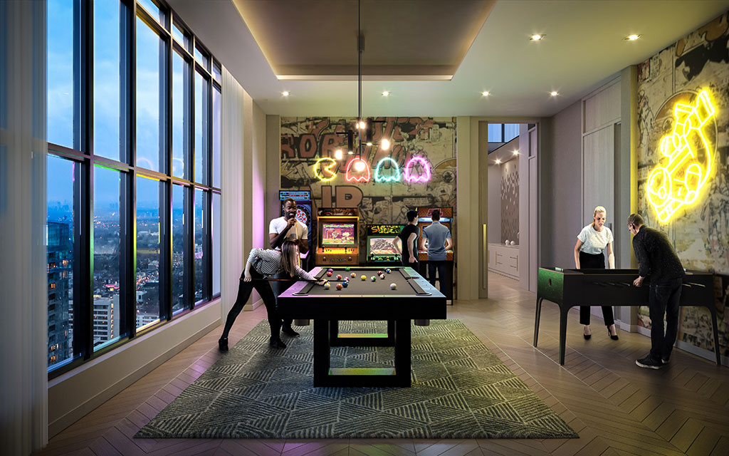 Games Room at The Parker in Toronto